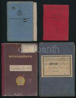 1945-51 5 db okmány tétel, közte: Magyar Kommunista Párt tagsági könyv, Katonai igazolvány, munkakönyv stb.