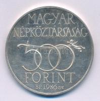 1986. 500Ft Ag "Budavár visszavétele 1686" T:2 (eredetileg PP) 
Adamo EM97