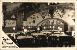 1939 Wien, Vienna, Bécs; Zipfer Stüberl / inn, restaurant, interior