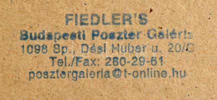 Rékassy Csaba (1937-1989): A.D. mester rajziskolája. Rézmetszet, papír, jelzett, foltos, üvegezett f...