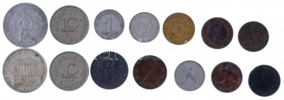 14db-os vegyes német és osztrák fémpénz tétel, közte Ausztria 1925. 1Sch Ag T:2-3 14pcs of various German and Austrian metal coins, including Austria 1925. 1 Schilling Ag C:XF-F