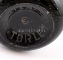 Régi Törley fújt, vésett pezsgősüveg, modern dugóval 33,5 cm