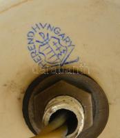 Herendi Viktória mintás asztali lámpa, búra nélkül. Kézzel festett, jelzett, javított töréssel a láb...