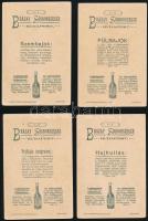 cca 1900 Brázay Sósborszesze litho reklám gyűjtőkártyák, 8 db, 12x8 cm