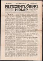 1930 Pestszentlőrinci Hírlap, III. évf. 37. sz., 1930. szept. 12., Szerk.: Kuszenda Lajos, Kozma Attila, Pestszentlőrinc, Viktória-ny., korabeli reklámokkal,  4 p.