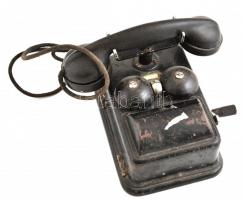 Régi tekerős bakelit telefon 24x25x12 cm