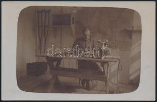 cca 1916 Katonai irányító pont a frontnál, fotó, szép állapotban, 13,5×8,5 cm