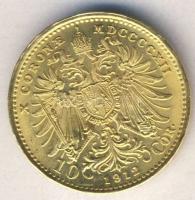 Ausztria 1912. 10K Au 3,38g T:1-/2+