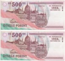2006. 500Ft "EC" "50. évforduló 1956. október 23." (2x) sorszámkövetők T:I Adamo...