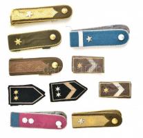 10 pár vállap, h: 9,5 és 15 cm közötti méretekben