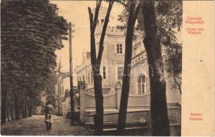 1908 Pöstyén, Piestany; Parksor / Parkzeile / villas