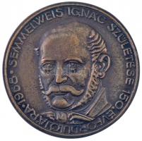 1968. "Semmelweis Ignác születése 150. évfordulójára / Pest Megyei Tanács Semmelweis /Rókus/ Kórháza" Br emlékérem. Szign.: GL? (89mm) T:1-