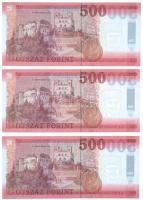 2018. 500Ft "EA" (3x) sorszámkövetők T:I-