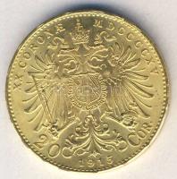 Ausztria 1916. 20K Au 6,775g T:1-/2+