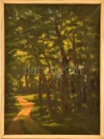 Sashegyi Kálmán, Vodicai (1886-1940): Nyári erdő, 1936 körül. Olaj, vászon, jelzett. Hátoldalán Magy...