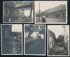 cca 1920-1930 Budapest, Tabán, Attila körút, 5 db fotó, 8×6 cm
