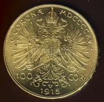 Ausztria 1915. 100K Au 33,875g T:1/2+