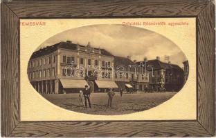 Temesvár, Timisoara; Délvidéki földmívelők egyesülete, Délmagyarországi gazdasági bank, Gazdaudvar, Weisz üzlete / bank, shops, farmers' association