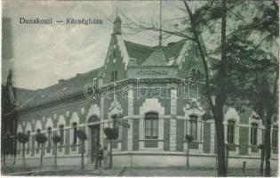 1920 Dunakeszi, Községháza + perforált bélyeg lyukasztása AOB (EK)