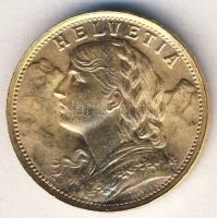 Svájc 1935LB 20Fr Au "Vreneli" 6,452g T:2+
