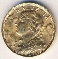 Svájc 1935LB 20Fr Au "Vreneli" 6,452g T:2+