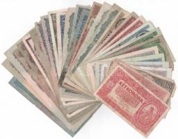 30db-os vegyes magyar bankjegytétel, közte Korona, Pengő, Forint T:vegyes