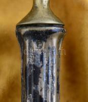 Ezüst nyelű süteményes villa és kés készlet 6 személyes, komplett, jelzett, sérült díszdobozban