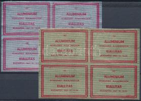 1967 Alumínium kiállítás 2 db levélzáró négyestömb