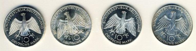 NSZK 1972D,F,G,J  10M "Verbindungssymbole" T:2 teljes sor