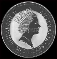 Ausztrália 1992. 30$ Ag "Kookaburra" 1100,10g (1,1kg) T:PP Csak 1000db! RR!!