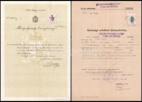 1884-190 Egy többnemzedékű zsidó család papírhagyatékából: 19 klf irat, áttérési okiratok, a németor...