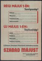 cca 1946 Szabad május. a vegyipari dolgozók ünnepségének hirdetménye 20x28 cm