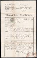 1869-1940 7 db keresztelési és halotti anyakönyvi kivonat