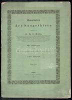 1843 Zürich, Monographien der Säugethiere, német nyelvű füzet, benne metszetekkel