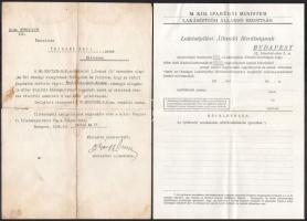 1903-1968 10 db minisztériumi irat