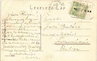 1906 Szolnok, gimnázium, kerékpár. Róth Dezső kiadása + "SZOLNOK 1. sz. POSTAI ÜGYN." (EK)