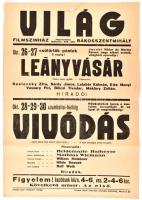 1944 Rákosszentmihály Világ mozgó mozi plakátja. 30x41 cm