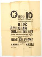 cca 1938 A Nemzeti Front magyaroszocialista néppárt rákoszentmihályi szervezetének plakátja 50x62 cm