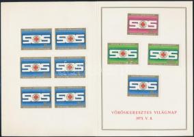 1975, 1987 2 klf emléklap Vöröskereszt bélyegekkel