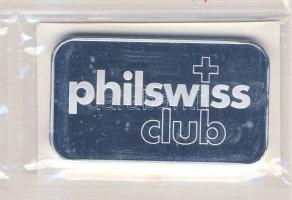 Svájc DN "Philswiss Club" 1oz (31,103g) Ag tömb T:PP Vákumcsomagolásban, tanúsítvánnyal!