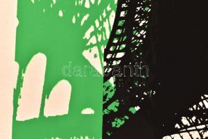 Hervé, Rodolf (1957-2000): Eiffel-torony. Szitanyomat, papír, jelzett, művészpéldány E.A.. 35x24,5 c...