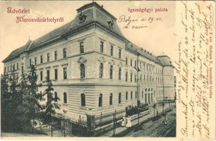 1900 Marosvásárhely, Targu Mures; Igazságügyi palota. Holbach E. kiadása / palace of justice