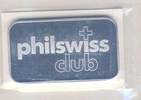 Svájc DN "Philswiss Club" 1oz (31,103g) Ag tömb T:PP Vákumcsomagolásban, tanúsítvánnyal!