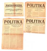 1944-1947 4 db újság: Magyarország, Politika c. újság 3 száma