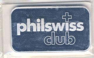 Svájc DN "Philswiss Club" 1oz (31,103g) Ag tömb T:PP Vákumcsomagolásban, tanúsítvánnyal!