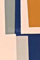 Mark (Márkus), Anna (1928-): Konstruktivista kompozíció. Szitanyomat, papír, jelzett, E.A. művészpél...