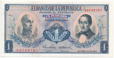 Kolumbia 1964. 1P T:I- Colombia 1964. 1 Peso C:AU Krause 404.b