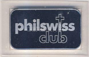 Svájc DN "Philswiss Club" 1oz (31,103g) Ag tömb T:PP Vákumcsomagolásban, tanúsítvánnyal!