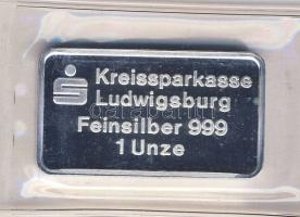 DN "Markgröningen" 1oz (31,103g) Ag tömb T:PP Vákumcsomagolásban!