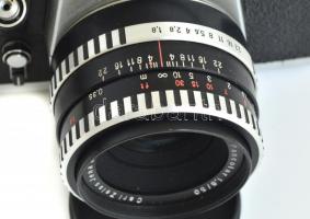 Pentacon Praktika tükörreflexes fényképezőgép, 50 mm objektívval, eredeti tokban